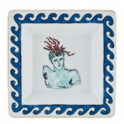 Ginori Il Viaggio Di Nettuno White Small Square Vide Poche - 7"